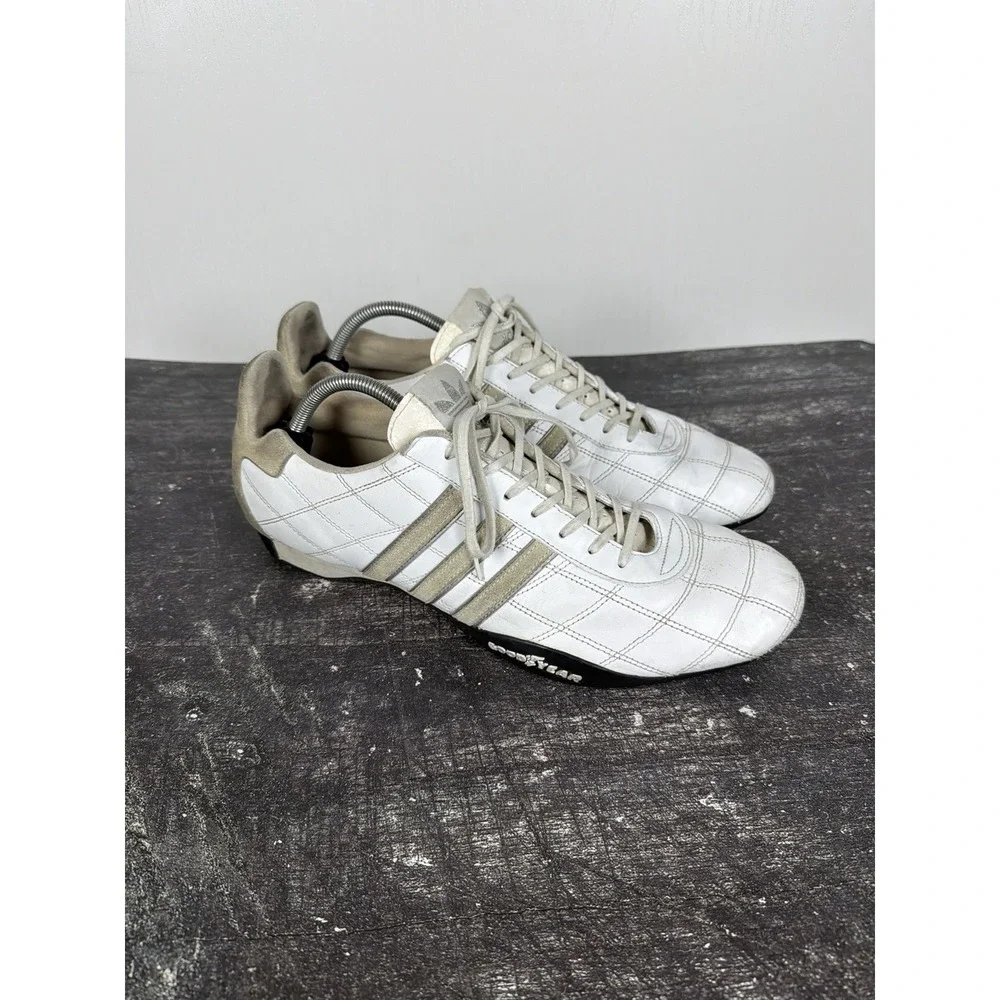 Adidas Tuscany Goodyear Mens 13 US White Black Racing Driving Shoes 2004